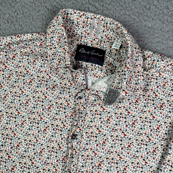 Robert Graham Shirt Mens Large Multicolor Geometric Long Sleeve Tailored - Picture 1 of 8